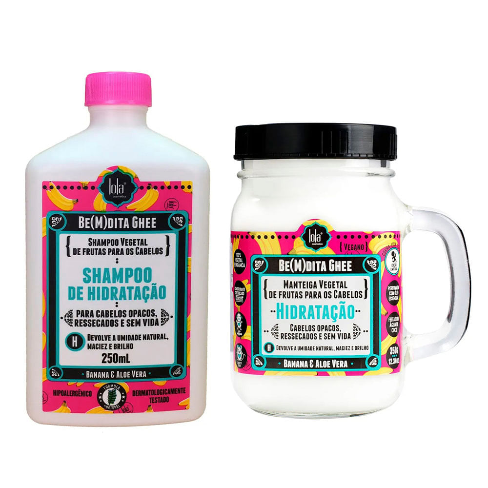 Lola Cosmetics Be(m)dita Ghee Banana e Aloe Vera Kit – Shampoo + Máscara