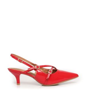 Scarpin Slingback Salto Fino Feminino