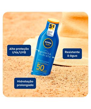 NIVEA Kit – Protetor Solar Sun Protect & Hidrata FPS50 200ml + Protetor Solar Facial Beauty Expert Sensitive FPS50 50g