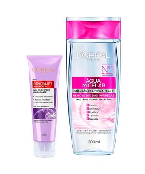 L'Oréal Paris Limpeza Kit - Água Micelar 5 em 1 + Gel de Limpeza Hialurônico