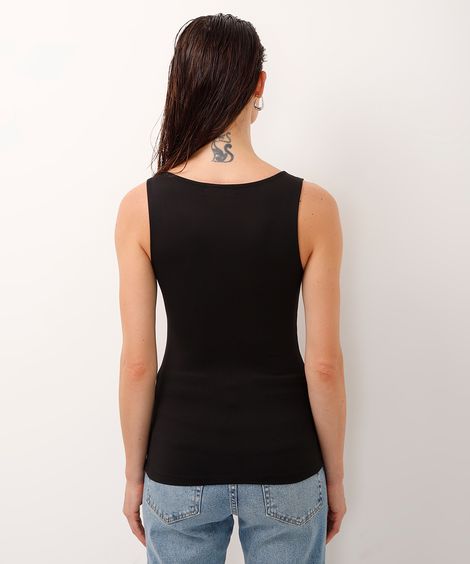 regata básica decote redondo preto