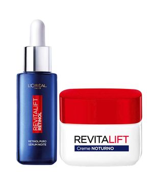 L’Oréal Paris Revitalift Kit – Sérum Facial Antirrugas Noturno Retinol 30ml + Creme Facial Anti-Idade Noturno Pro-Retinol 49g