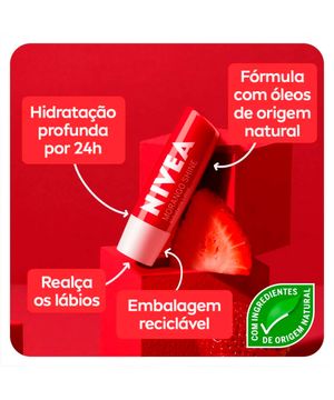 NIVEA Kit – Hidratante Labial Morango Shine + Protetor Labial Original Care