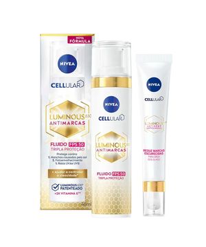 NIVEA Cellular Luminous 630 Kit - Uniformizador Facial + Fluido Facial Protetor FPS50