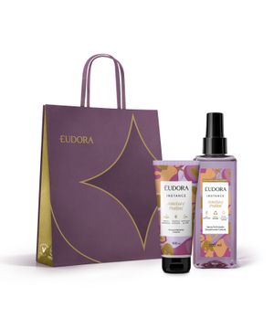 Kit Presente Instance Presente: Hidratante Corporal 180ml + Spray Perfumado Desodorante Colônia 200ml + Sacola