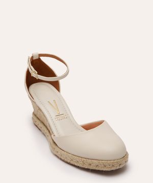 espadrille anabela vizzano salto de corda off white