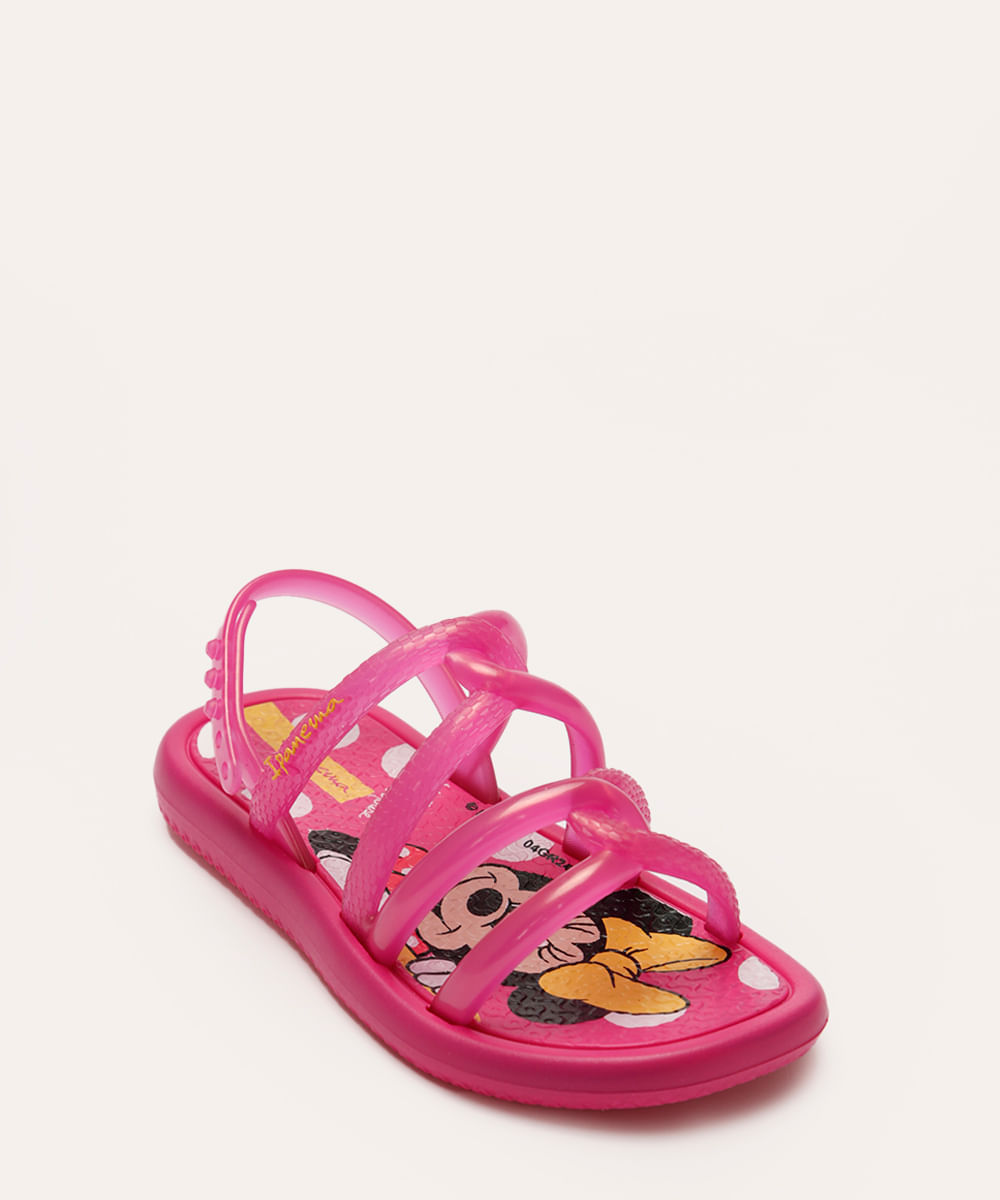 sandália infantil ipanema minnie rosa