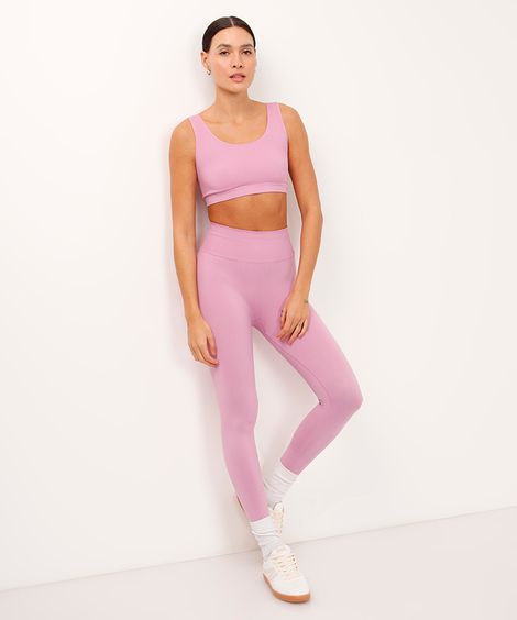 calça legging sem costura esportiva lilás