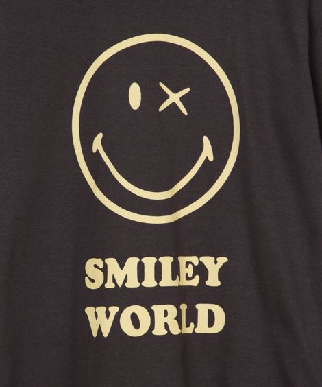 camiseta infantil de algodão smileyworld cinza