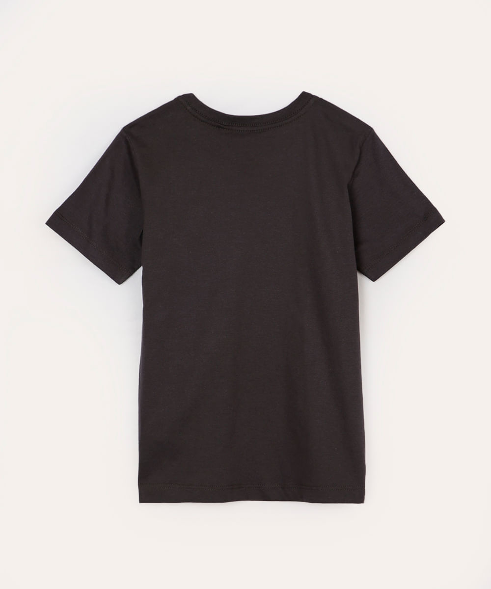 camiseta infantil de algodão smileyworld cinza