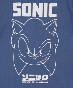 pijama infantil de algodão sonic azul