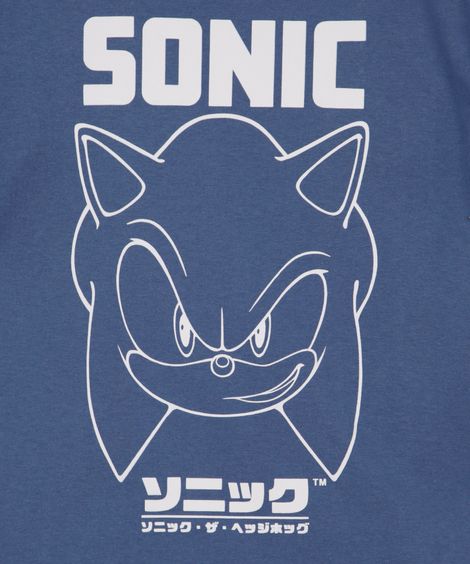 pijama infantil de algodão sonic azul