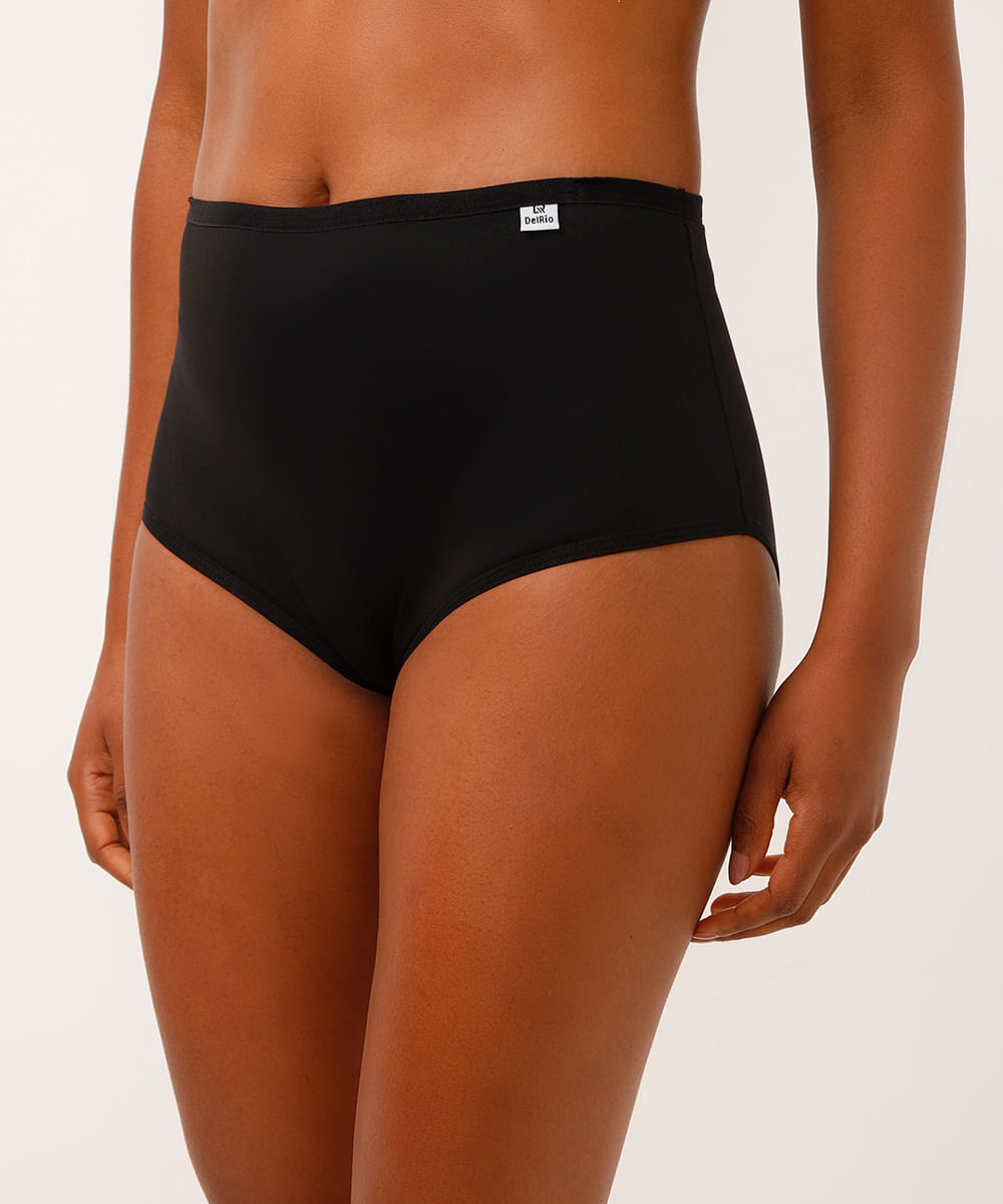 kit de 2 calcinhas delrio caleçon preta