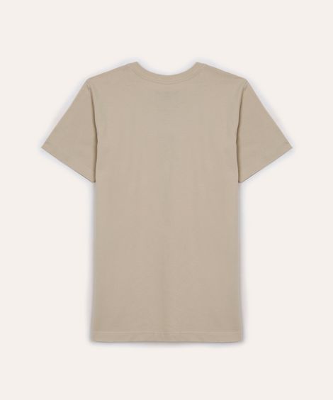 camiseta juvenil de algodão one piece manga curta bege