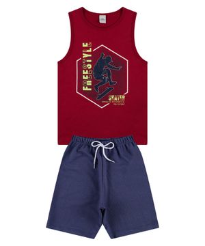 Conjunto Regata Infantil Freestyle Bordo