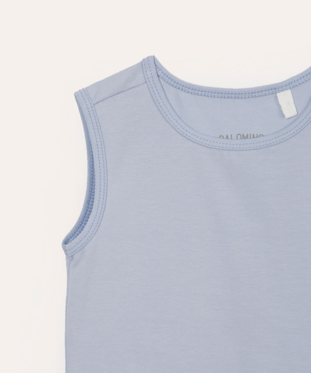 cropped infantil de algodão azul