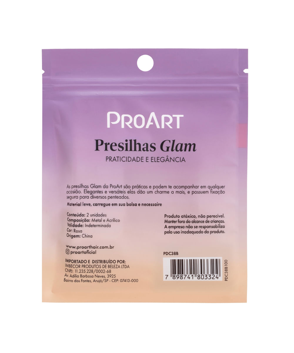 presilhas proart glam rosa