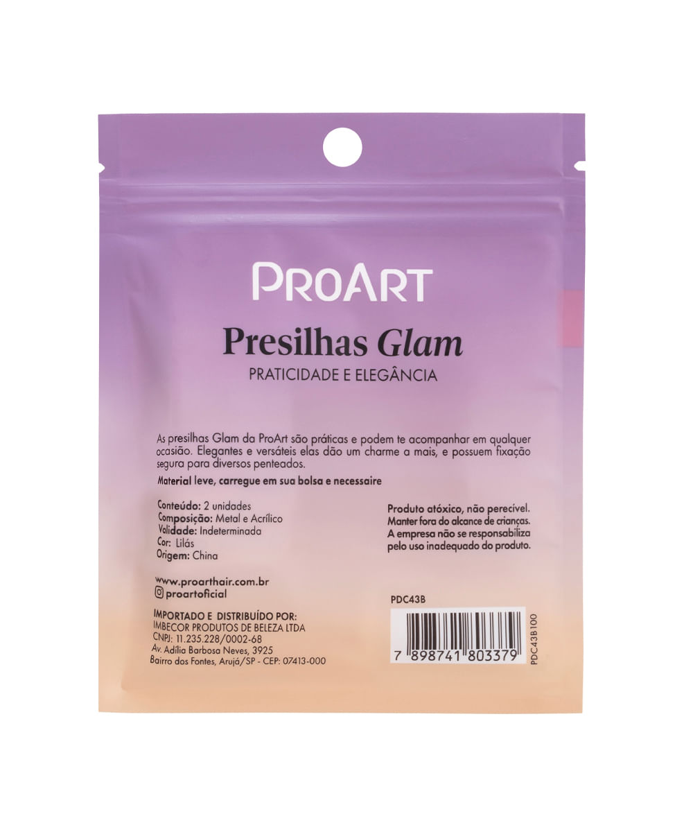 presilhas proart glam lilás