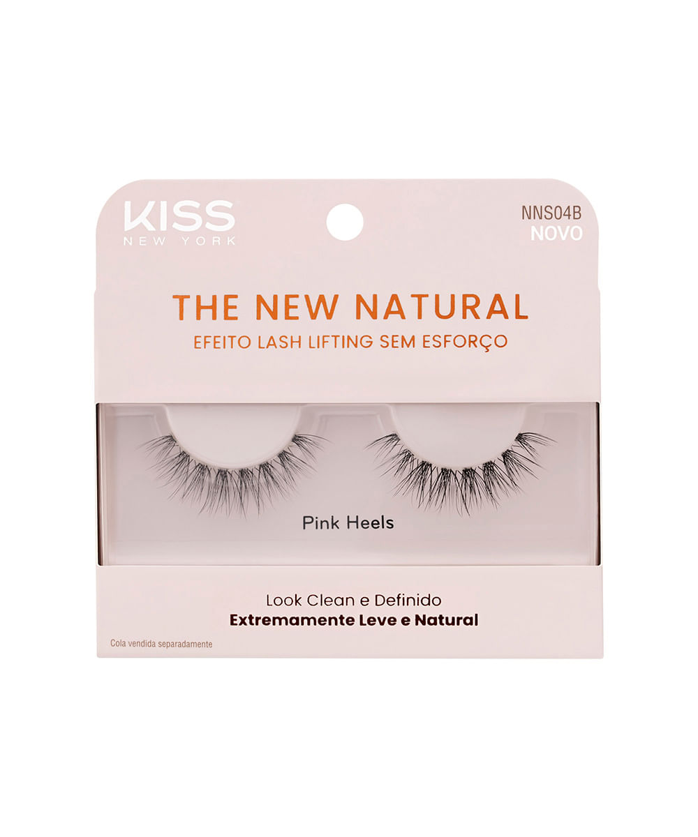 cílios postiços kiss new york the new natural pink heels