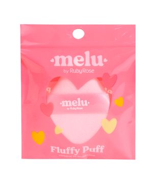 esponja de pó fluffy puff melu rosa