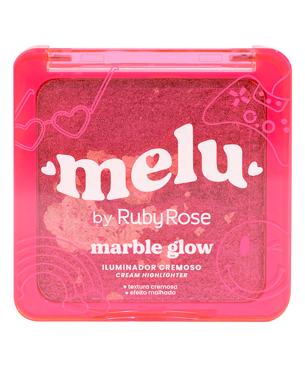 iluminador marble glow neon lights melu rosa