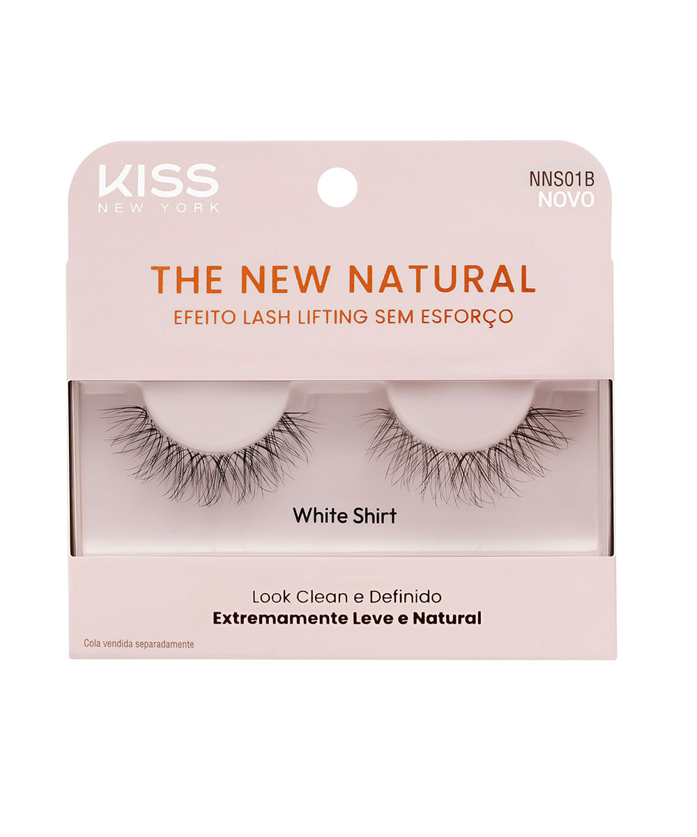 cílios postiços kiss new york the new natural white shirt