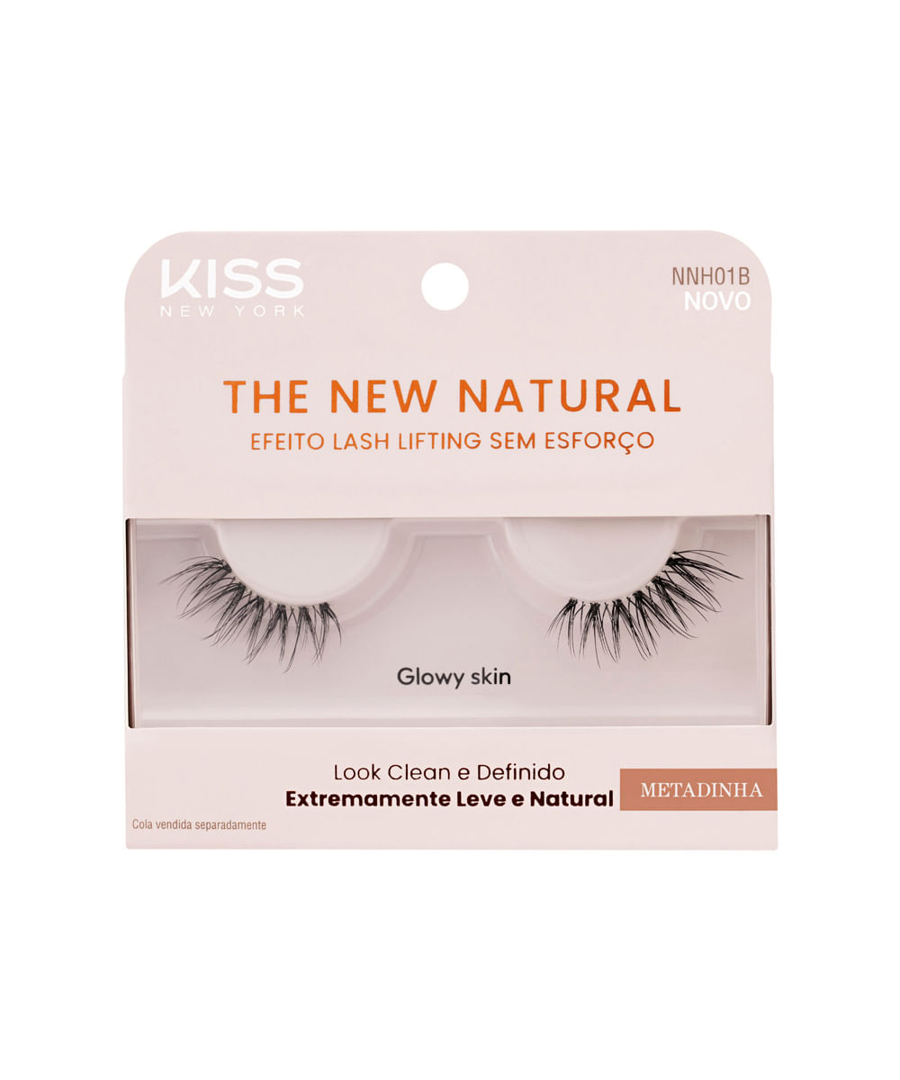cílios postiços kiss new york the new natural metadinha glowy skin