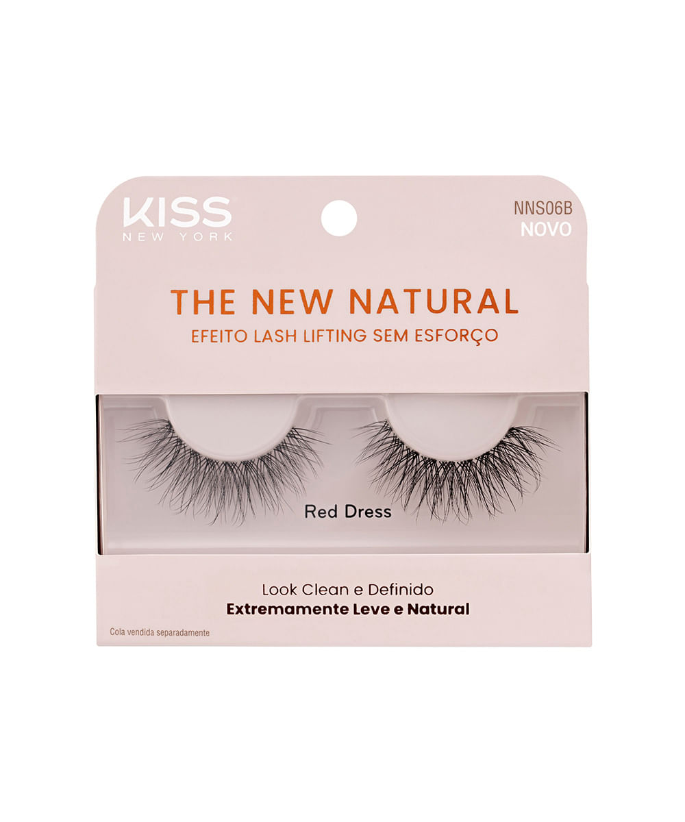 cílios postiços kiss new york the new natural red dress