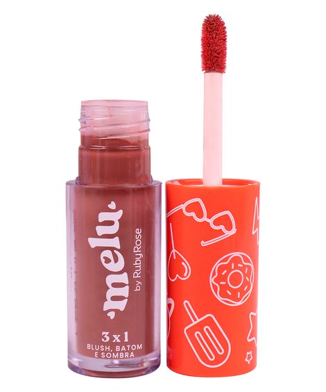blush batom sombra 3x1 boo melu