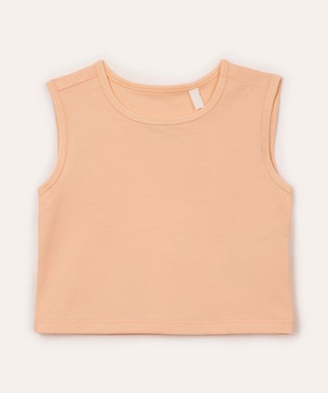cropped infantil de algodão laranja