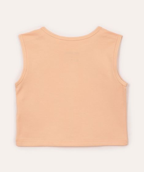cropped infantil de algodão laranja