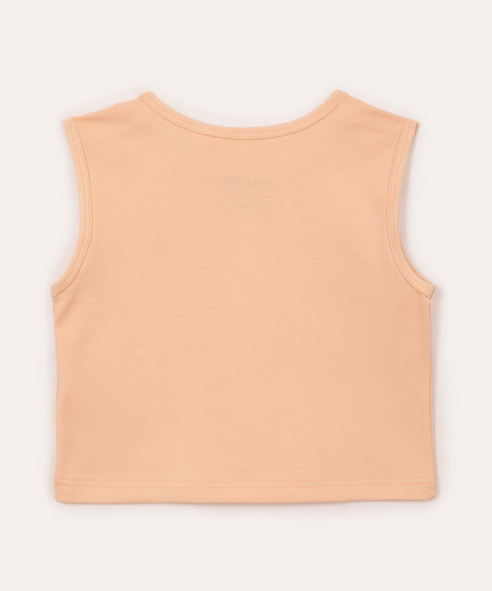 cropped infantil de algodão laranja