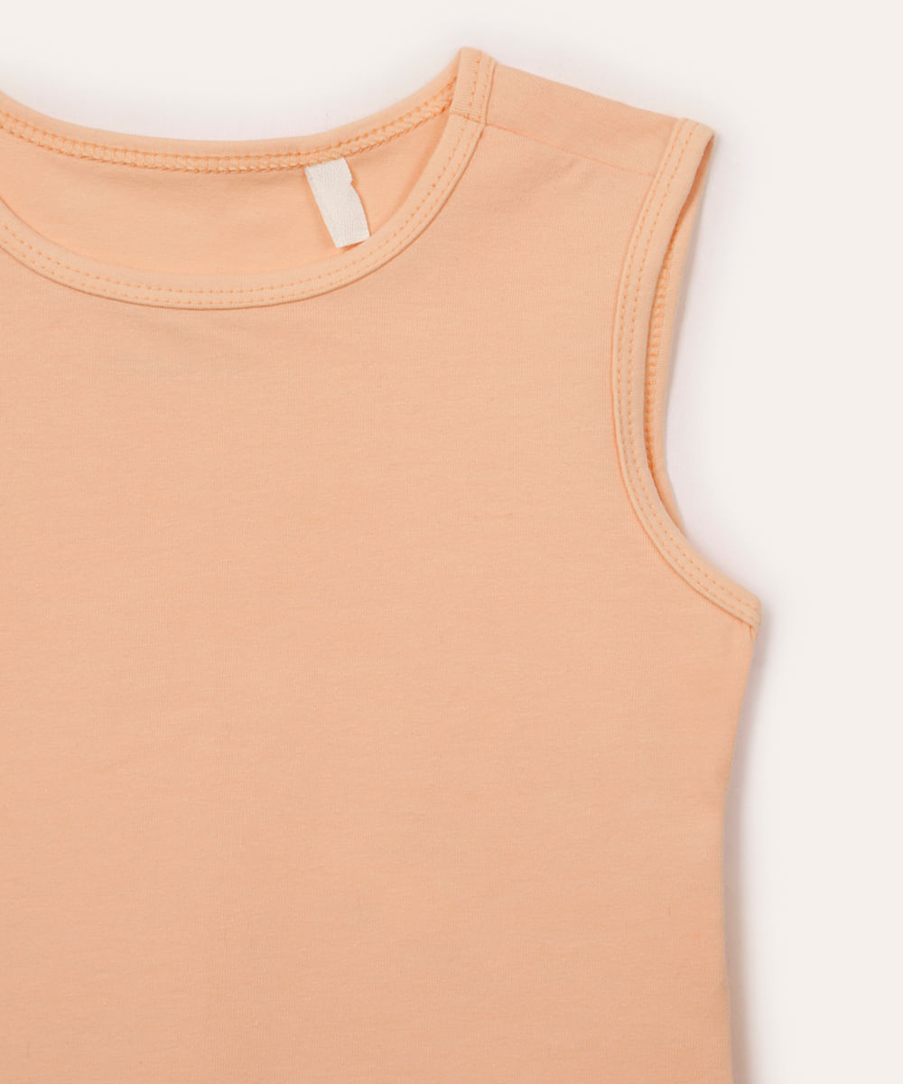 cropped infantil de algodão laranja