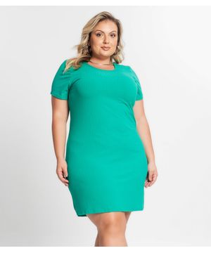 Vestido Feminino Plus Size Secret Glam Verde