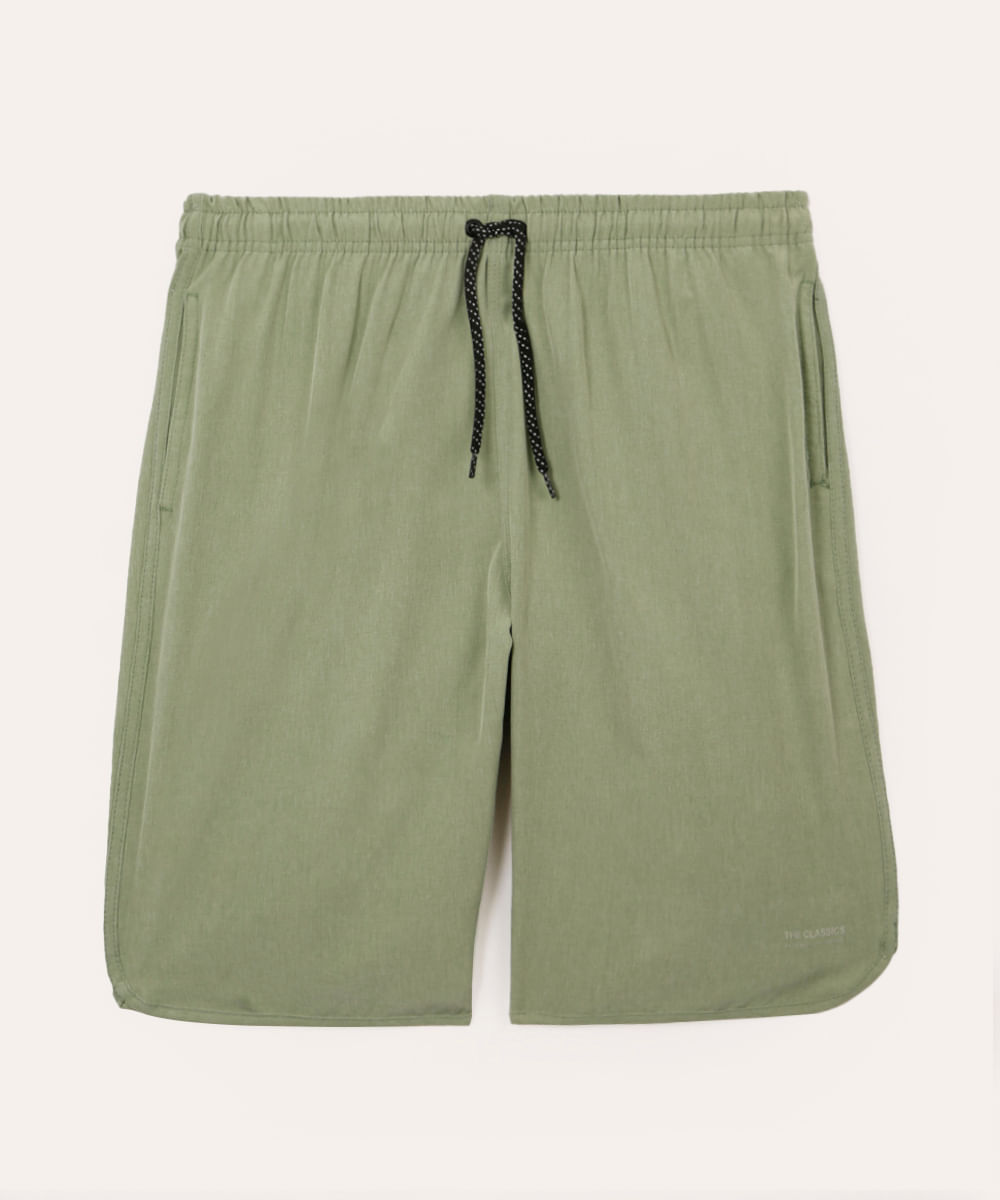 bermuda juvenil cós elástico com cordão verde