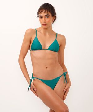 biquíni calcinha tanga com laço proteção uv verde