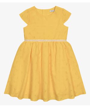 Vestido Infantil Feminino Trick Nick Amarelo