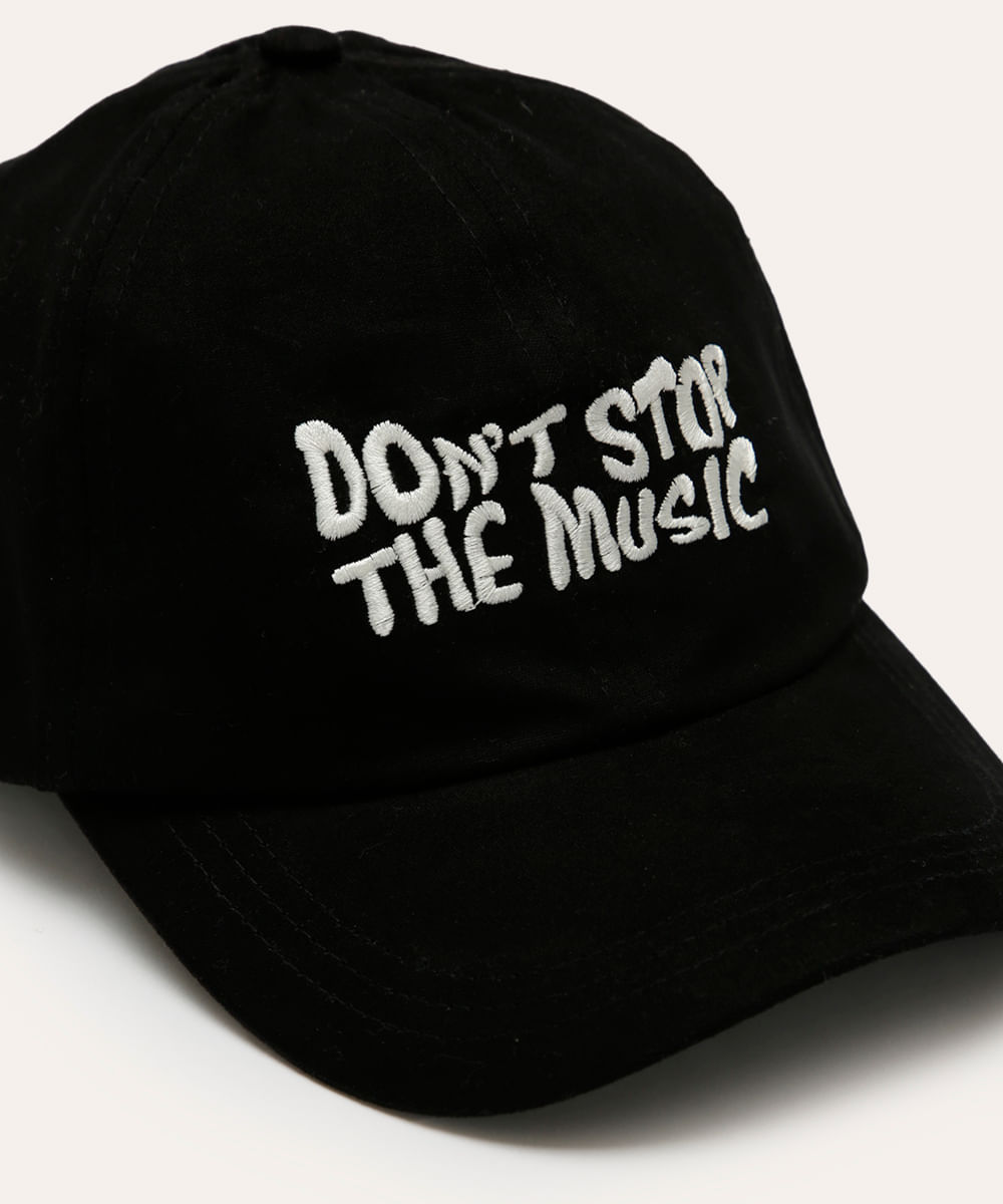 boné aba curva dont stop the music preto