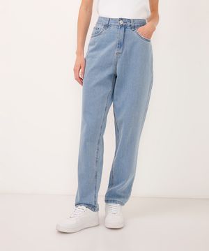 calça jeans mom cintura super alta azul