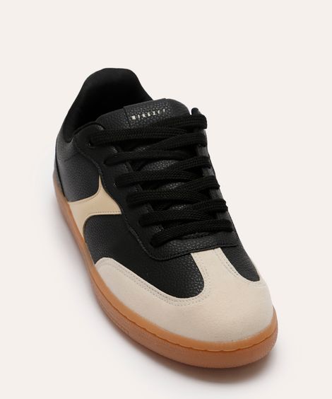 tênis casual com recortes bicolor mindset preto