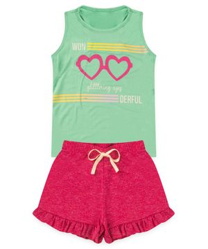 Conjunto Infantil Menina - Glittering Eyes - Verde e Pink