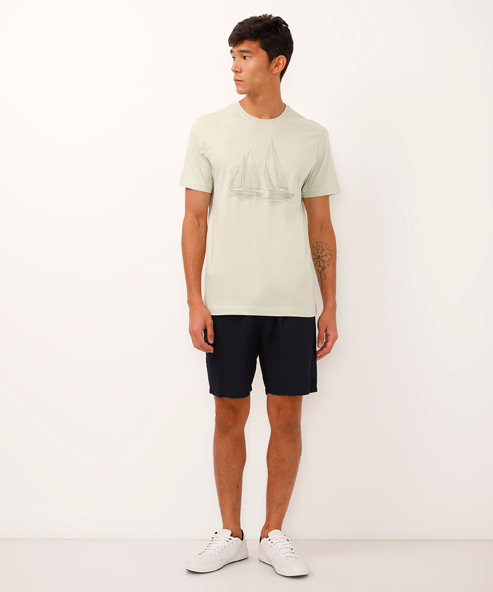 camiseta comfort de algodão ocean passion verde