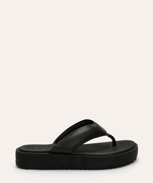 sandália flatform de dedo moleca preto