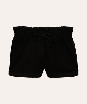 short clochard infantil texturizado preto