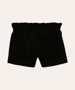 short clochard infantil texturizado preto