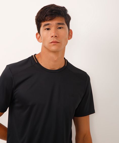 camiseta manga curta preta