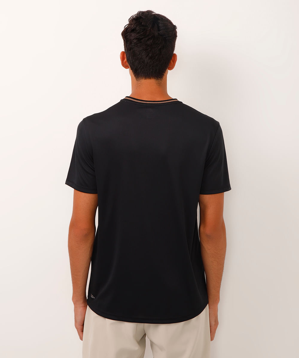 camiseta manga curta preta