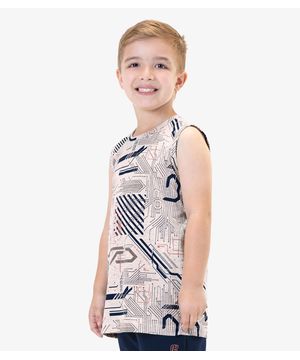 Conjunto Infantil Regata Com Bermuda Rovi Kids Cinza