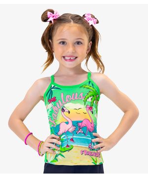 Conjunto Infantil Blusa De Alça E Shorts Rovi Kids Verde