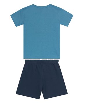 Conjunto Infantil Masculino Com Camiseta Agathos Azul